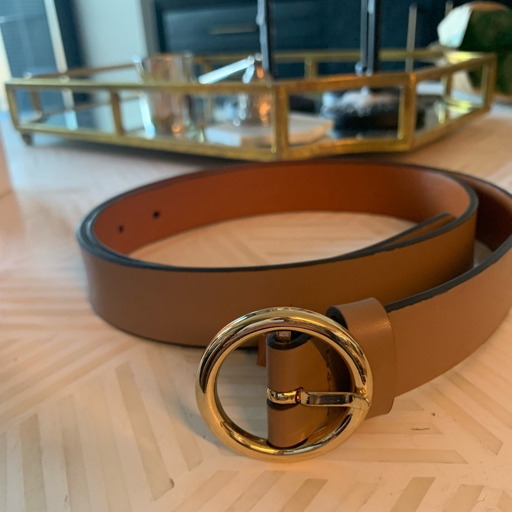 Nude Leather Belt Size L